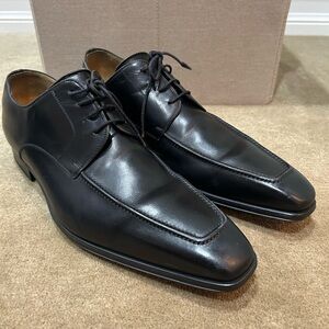 Magnanni Black Moc-Toe Oxfords Size 12 M Made In Spain